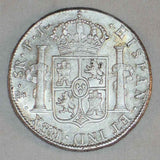 1817PJ Large Silver Coin Bolivia 8 Reales Mint Mark PTS Ferdinand VII King Of Spain Nicely Toned Extremely Fine or Better