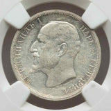 1913 Bulgaria Silver Coin One Lev, King Ferdinand I NGC About Uncirculated 55