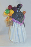 Royal Doulton Porcelain Figurine Biddy Pennyfarthing Woman W/ Flowers & Balloons