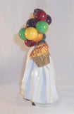 Royal Doulton Porcelain Figurine Biddy Pennyfarthing Woman W/ Flowers & Balloons