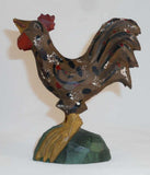 1993 Hand Carved Polychrome Painted Wilhelm Schimmel Style Wooden Primitive Rooster Standing By Jonathan Bastian