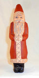 1994 Hand Carved & Painted Wood Folk Art Santa Figure By Jonathan Bastian