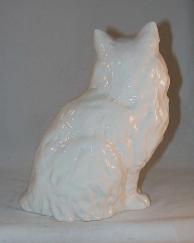 Vintage Glazed Porcelain Large Cat Figurine Marked Beswick England