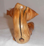 1999 Carved Lacquered Wood Small Bird Perched on Branch Lohnes Leavenworth, WA
