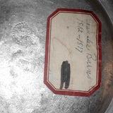 Antique 8" Pewter Single Reed Edge Plate Touch of Blakslee Barns Philadelphia Pennsylvania