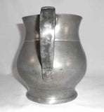 Antique 6 1/2" Open-top Pewter Pitcher Applied Handle and Spout T. D. Boardman