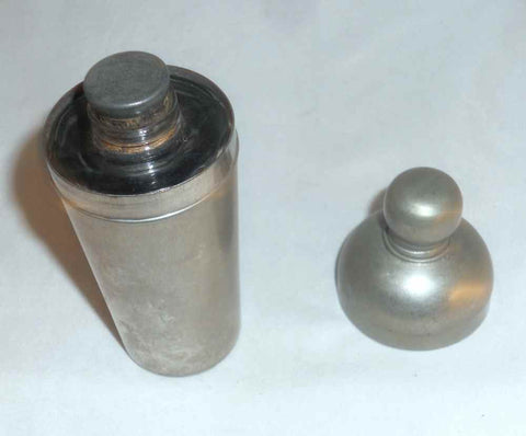 Unusual Vintage Nickel-Plated Small Metal Liquor/Brandy Warmer Made in Germany