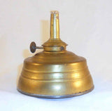 Antique KOMAX Brass Fluid or Oil Lamp Decorated Finger Loop & Wick Made in USA