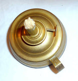 Antique KOMAX Brass Fluid or Oil Lamp Decorated Finger Loop & Wick Made in USA