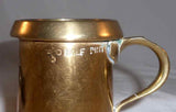 Nice Antique Half Pint English Brass Measure with Applied Handle