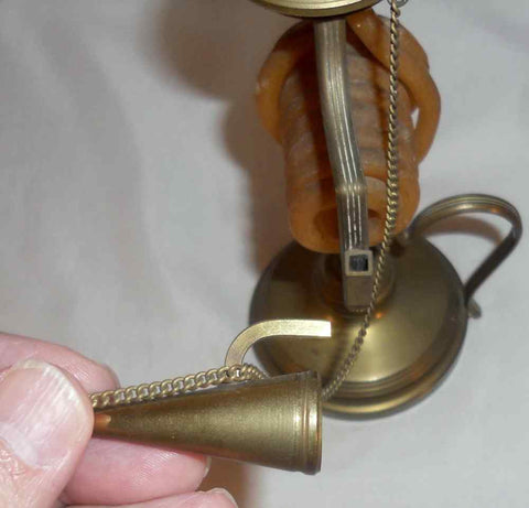 Large Old-Fashioned Brass Taper Candle Holder