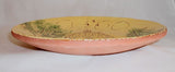 1982 Redware Glazed Sgraffito Decorated Round 10 3/8" Plate Country House By Lester Breininger
