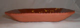 1992 Redware Glazed Slip Decorated Rectangular Plate Dark Tobacco Spit on Brown By Lester Breininger