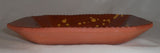 1992 Redware Glazed Slip Decorated Rectangular Plate Dark Tobacco Spit on Brown By Lester Breininger
