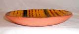 1981 Breininger Redware Glazed Slip Decorated 7" Pie Plate Yellow Brown & Green