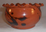 Breininger Pottery Sample Redware Deep Ruffle Bowl Tobacco Spit Décor By Zieber