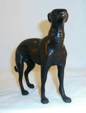 Beautiful and Decorative Bronze Figurine of Grayhound Dog Standing on All Four