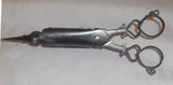 Antique Steel Wick Trimmer Scissors Style Candle Snuffer Hearts Within Handles