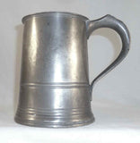 Antique Quart Pewter Tankard Mug Marked Chester Co. EXDC Fleur-de-lis Imperial