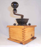 Antique Wood & Cast Iron Manual Coffee Spice Mill Grinder Repaired & Refinished
