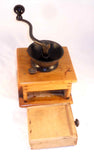 Antique Wood & Cast Iron Manual Coffee Spice Mill Grinder Repaired & Refinished