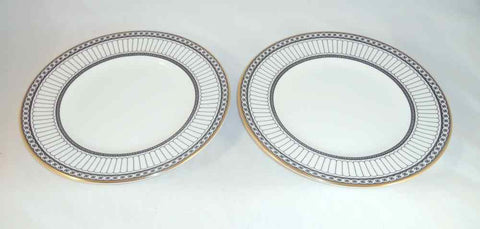 Nice Pair Of Bone China ~8 1/8" Salad Plates Wedgwood Colonnade Pattern W4340