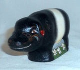 Late 1900s Polychrome Painted Composition Folk Art Pig Standing By J Dierwechter