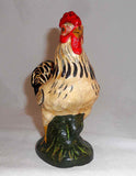 Late 1900s Folk Art Rooster Polychrome Painted Composition By J R Dierwechter