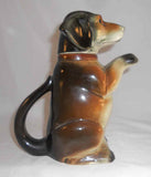 Vintage Erphila Figural Pottery Teapot Dog with Raised Paw Made in Germany