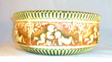 Beautiful Circa 1915 Roseville Pottery Donatello Pattern Nine Inch Console Bowl