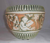 Beautiful Roseville Pottery Circa 1915 Donatello Pattern Six Inch Jardinière