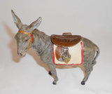 Antique Lead Donkey Hinged Brown Saddle Penny Bank From Germany Niagara Falls Souvenir