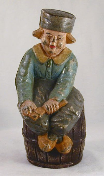 1930 duch Hubley Cast Iron Dutch orders Boy Bank Original Paint 1930s