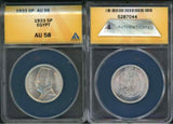 Lustrous 1933 Silver Egyptian Coin 5 Piastres King Fuad I Facing Left ANACS AU58
