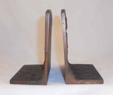 Vintage Cast Iron Bookends End of The Trail Indian Warrior W/ Spear on Horseback