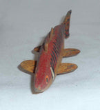 Beautiful Vintage Carved Wood and Metal Polychrome Painted Folk Art Fish Decoy