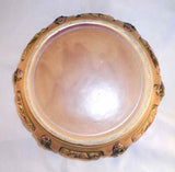 "Rare" 1924 Roseville Pottery Brown 7" Round Console Bowl Florentine Pattern