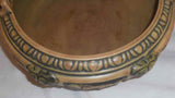 "Rare" 1924 Roseville Pottery Brown 7" Round Console Bowl Florentine Pattern
