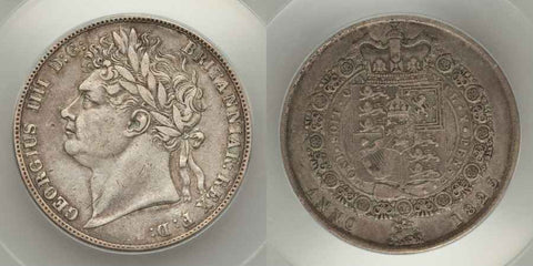 King George IV Silver Half Crown 