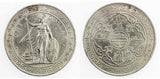 1930 Silver Coin Great Britain Trade Dollar Britannia Standing Ship Lustrous AU