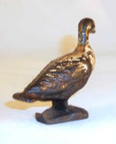 Rare Antique Cast Iron Painted Figural Bottle Opener Goose Standing Head Turned