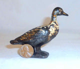 Rare Antique Cast Iron Painted Figural Bottle Opener Goose Standing Head Turned