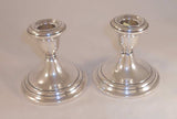 Vintage Sterling Weighted Two Candlestick Holders Cement Filled and Rod Reinforced By Gorham