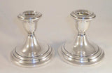 Vintage Sterling Weighted Two Candlestick Holders Cement Filled and Rod Reinforced By Gorham