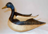 Folk Art Painted Hand Carved Wood Goose w/ Spread Wings Walter & June Gottshall