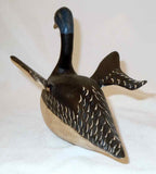 Folk Art Painted Hand Carved Wood Goose w/ Spread Wings Walter & June Gottshall