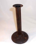 Antique Primitive Iron Hogscraper Hog Scraper Push-up 7" Tall Candlestick Holder