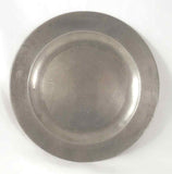 Antique Pewter 9 1/4" Shallow Plate w/ Plain Rim William Hogg Newcastle England