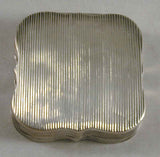 1850 Silver Patch Box Engraved Scroll Design Reeded Bottom and Sides Made in Holland