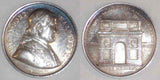 1859 Vatican Silver Medal Pope Pius IX Bust Reconstruction Porta S. Pancrazio
